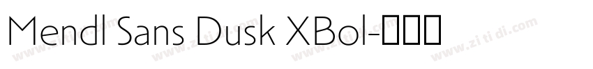 Mendl Sans Dusk XBol字体转换